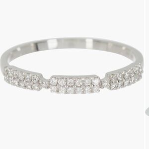 BONY LEVY 18k WHITE GOLD DIAMOND RING .17 CTW 6